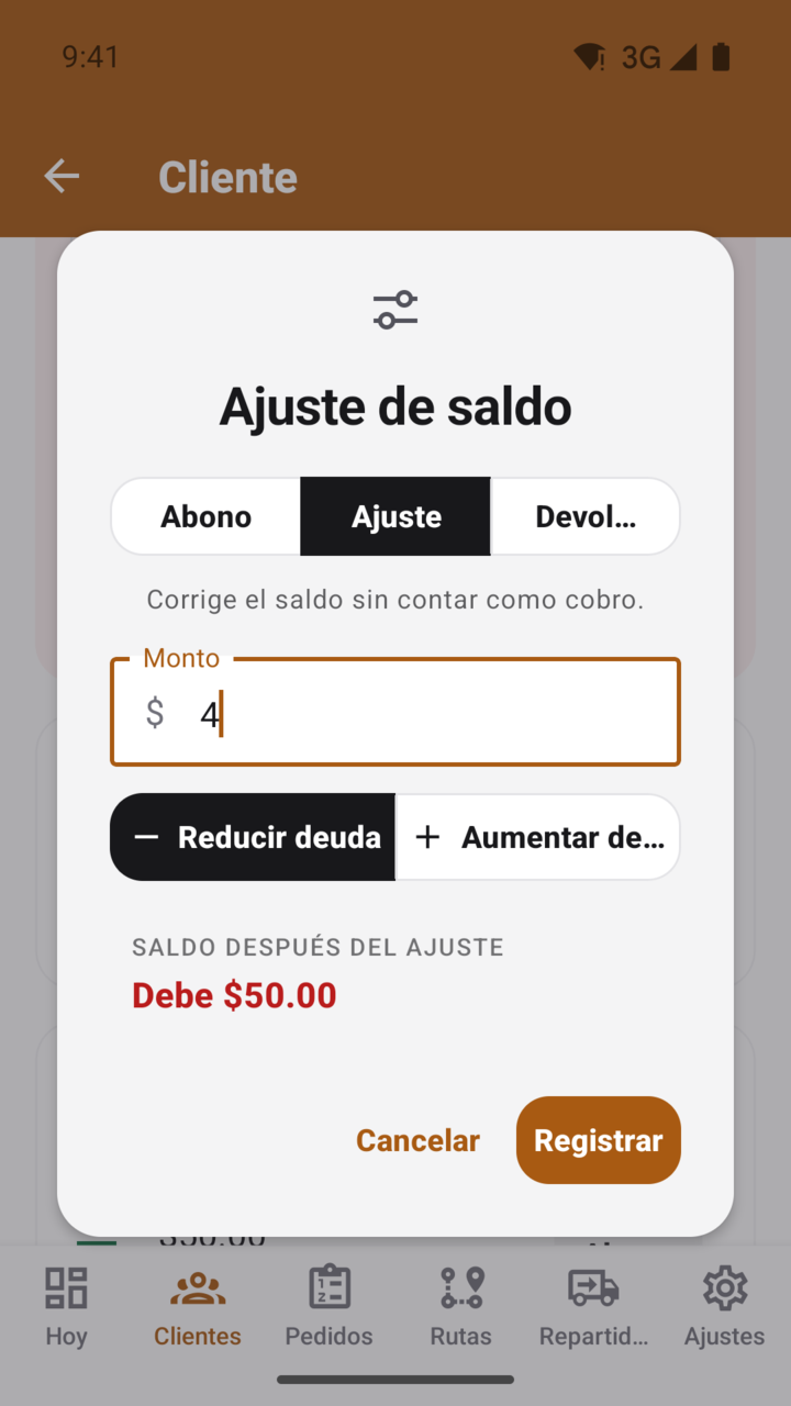 Pantalla del paso 10: Elige si reduce o aumenta lo que debe
